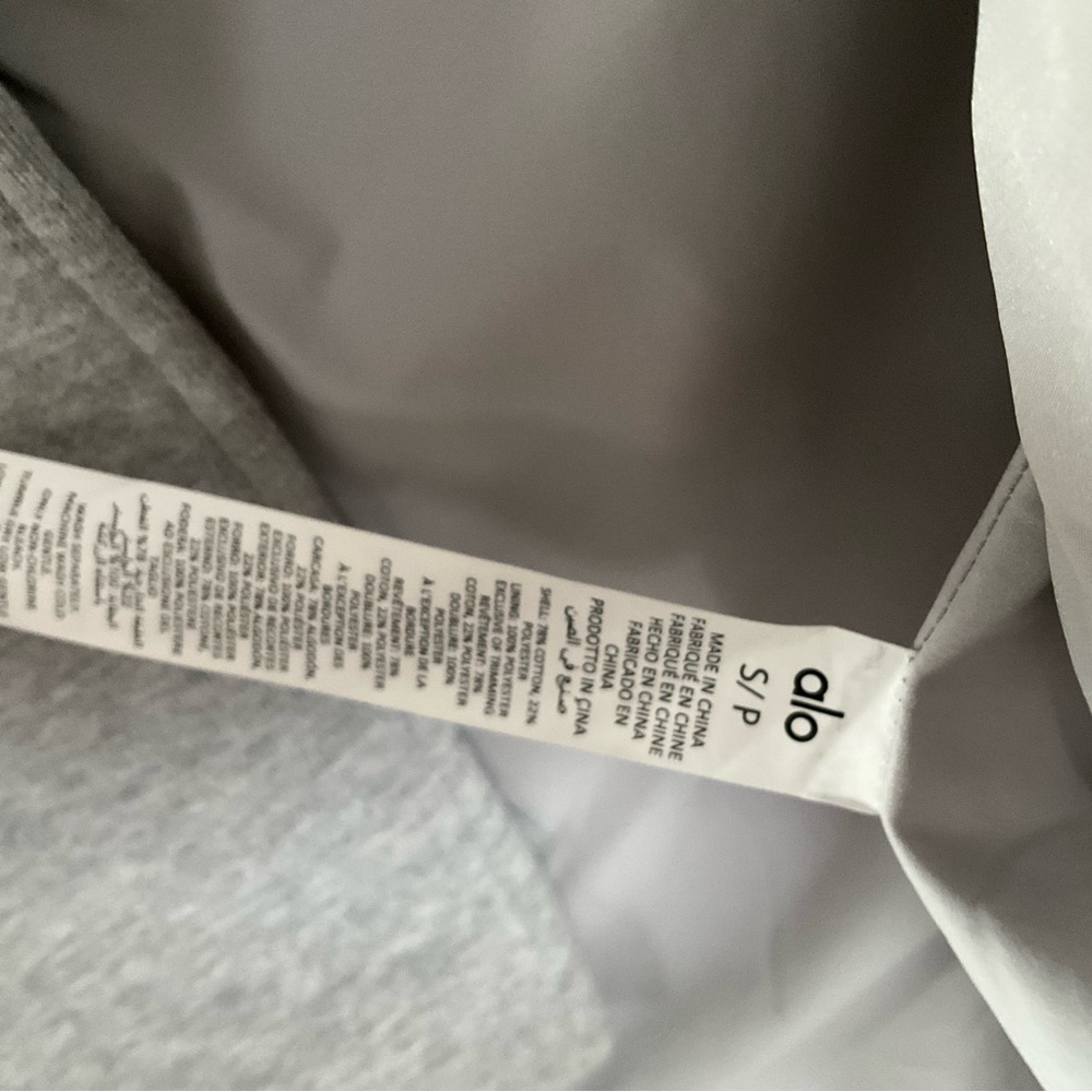 Alo Yoga VIP Blazer Trench Athletic Heather Grey S - Picture 7 of 9